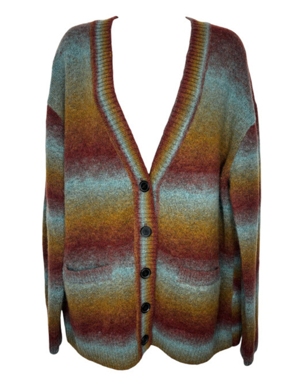 RE/DONE 90s Oversized Cardigan in Brick Multi